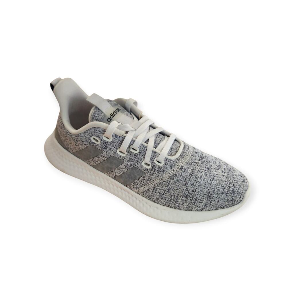 Adidas Puremotion Running Shoe White Gray Sneaker Size Women 8.5